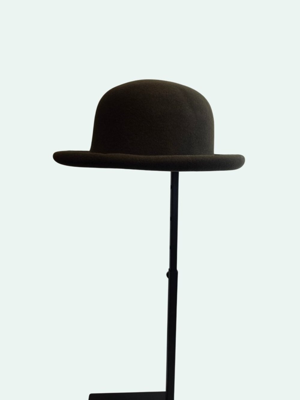 100% Pure Wool Olive Grn Bowler Hat Timeless Design, Steampunk, Modern, Bohemian - Picture 11 of 15